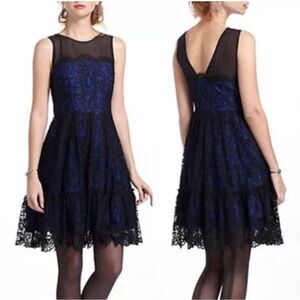 Anthropologie Moulinette Soeurs Black Lace Dress - Size S (6) - Originally $178